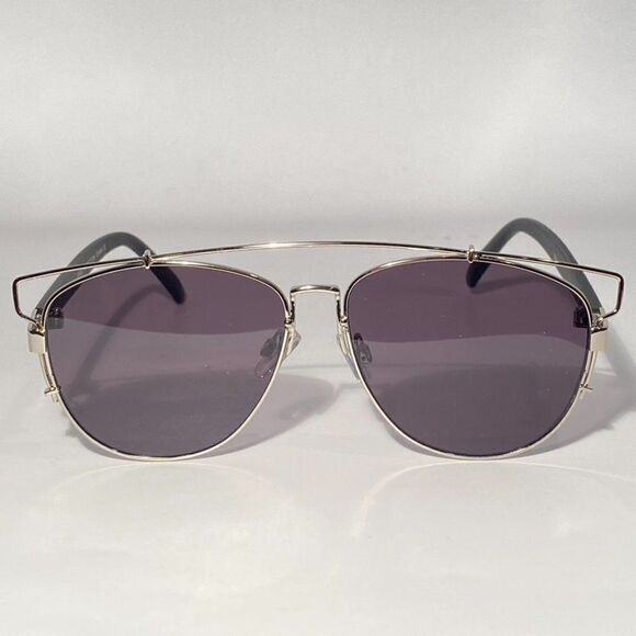 0632 Sunglasses With Dark Gray Mirrored Lenses with Silver Aviator Frame… main image 9